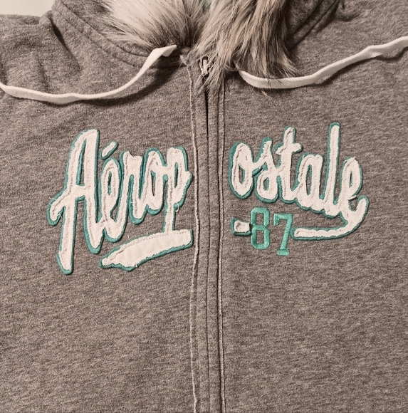 Custom Y2K Aeropostale fur hoodie - Picture 2 of 7